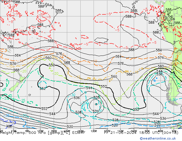 Z500/Rain (+SLP)/Z850 ECMWF пт 21.06.2024 18 UTC