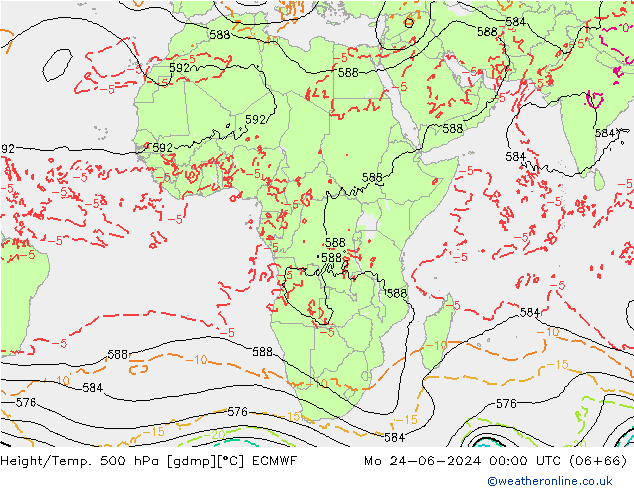 Z500/Regen(+SLP)/Z850 ECMWF ma 24.06.2024 00 UTC