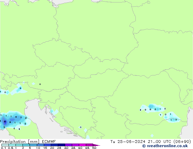 precipitação ECMWF Ter 25.06.2024 00 UTC