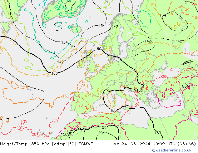 Z500/Rain (+SLP)/Z850 ECMWF  24.06.2024 00 UTC