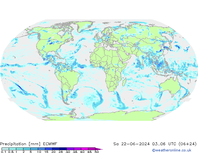 Niederschlag ECMWF Sa 22.06.2024 06 UTC