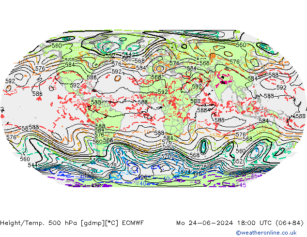 Z500/Regen(+SLP)/Z850 ECMWF ma 24.06.2024 18 UTC
