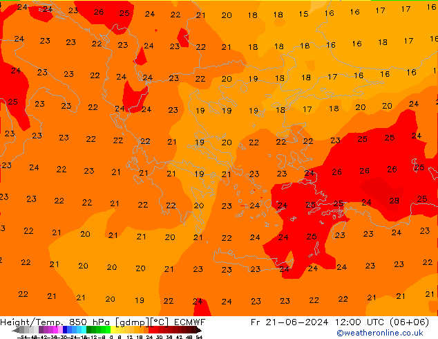 Z500/Rain (+SLP)/Z850 ECMWF  21.06.2024 12 UTC