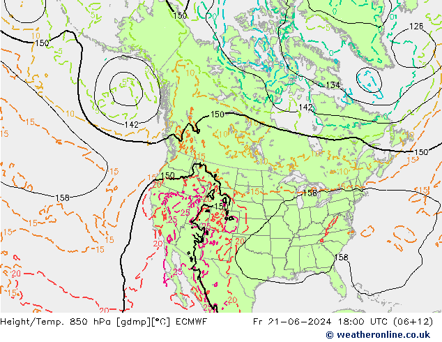 Z500/Rain (+SLP)/Z850 ECMWF Fr 21.06.2024 18 UTC