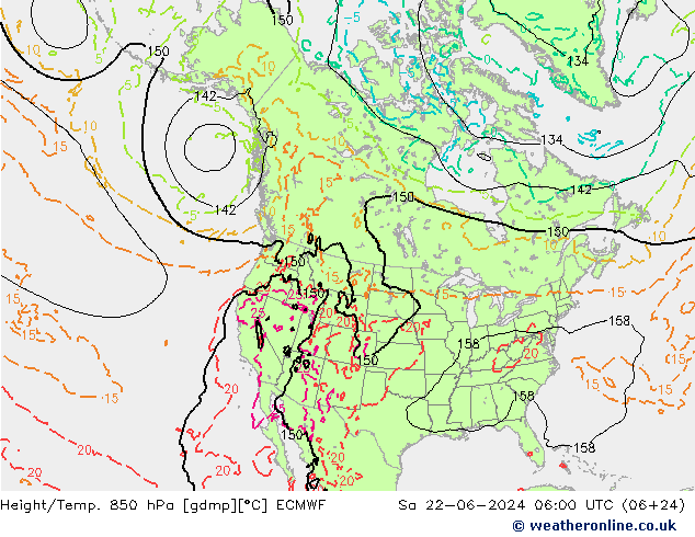 Z500/Rain (+SLP)/Z850 ECMWF  22.06.2024 06 UTC