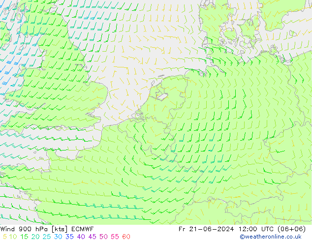 Viento 900 hPa ECMWF vie 21.06.2024 12 UTC