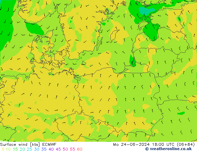  10 m ECMWF  24.06.2024 18 UTC