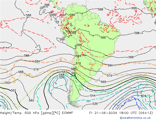 Z500/Rain (+SLP)/Z850 ECMWF  21.06.2024 18 UTC