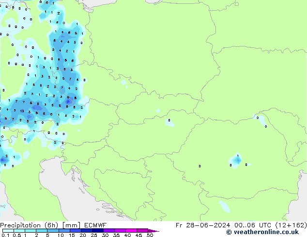 Precipitação (6h) ECMWF Sex 28.06.2024 06 UTC