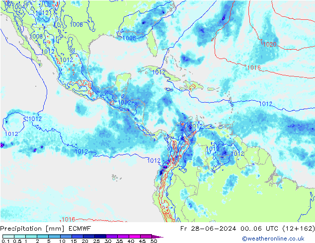 Precipitation ECMWF Fr 28.06.2024 06 UTC