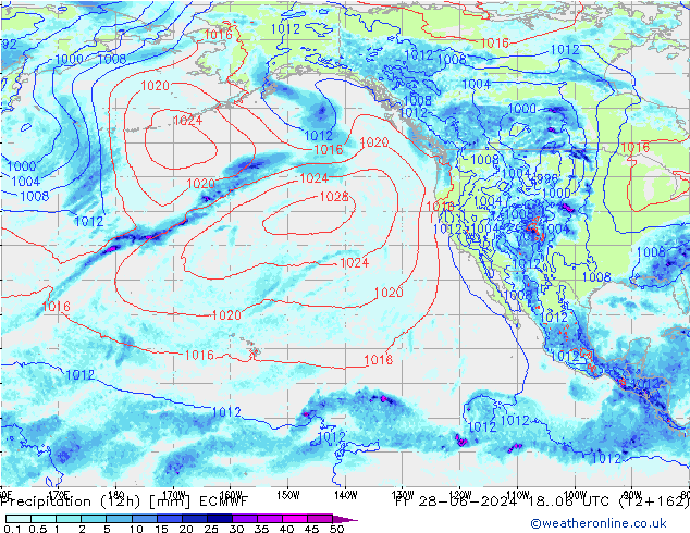 Precipitação (12h) ECMWF Sex 28.06.2024 06 UTC