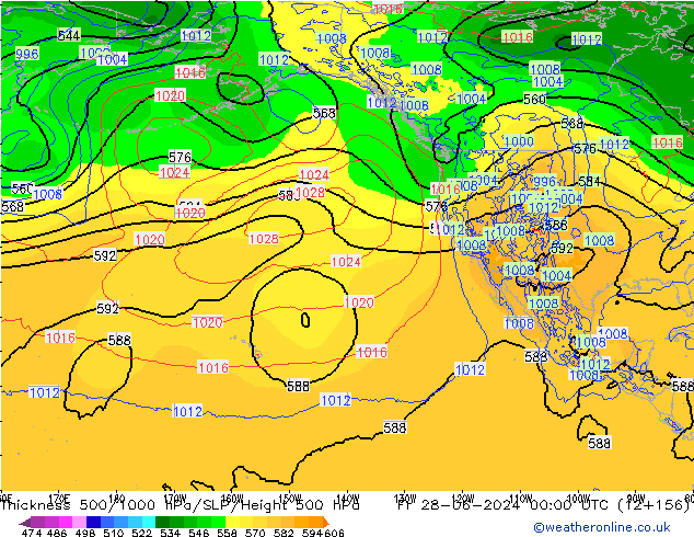 Thck 500-1000hPa ECMWF Sex 28.06.2024 00 UTC