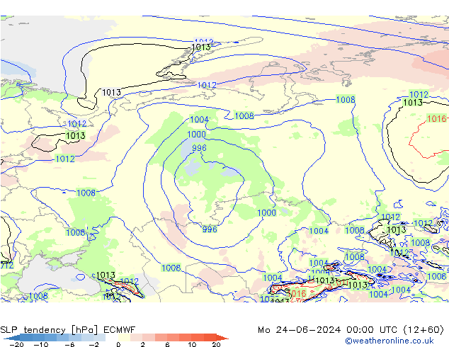 tendencja ECMWF pon. 24.06.2024 00 UTC