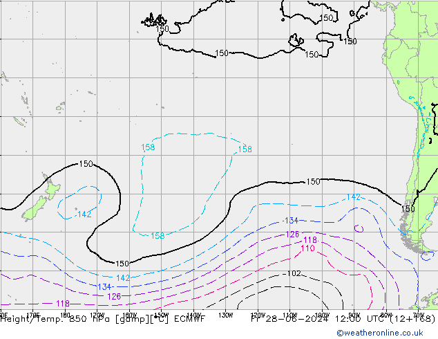 Z500/Rain (+SLP)/Z850 ECMWF pt. 28.06.2024 12 UTC