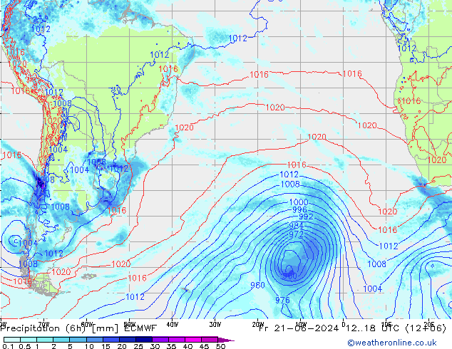 Z500/Rain (+SLP)/Z850 ECMWF Fr 21.06.2024 18 UTC