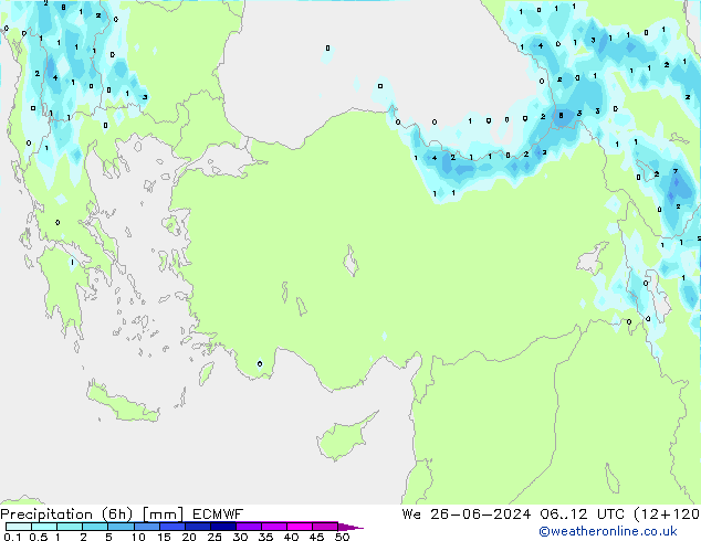 Z500/Rain (+SLP)/Z850 ECMWF We 26.06.2024 12 UTC