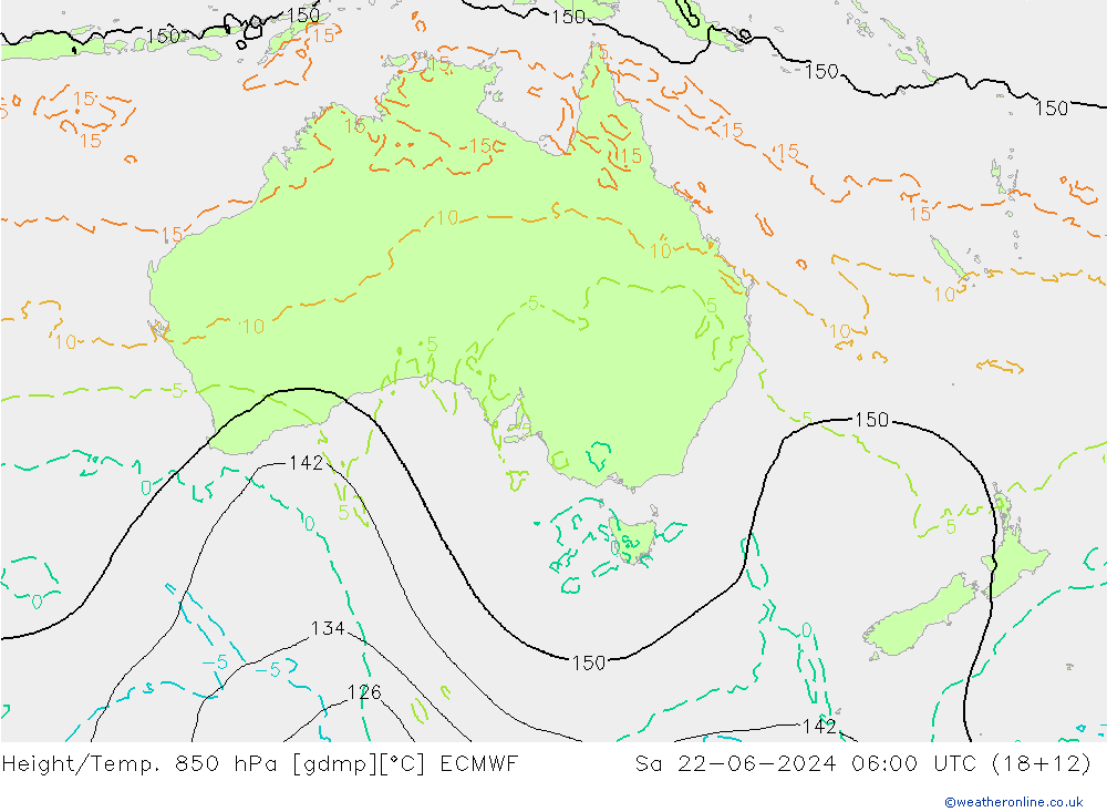 Z500/Rain (+SLP)/Z850 ECMWF sam 22.06.2024 06 UTC