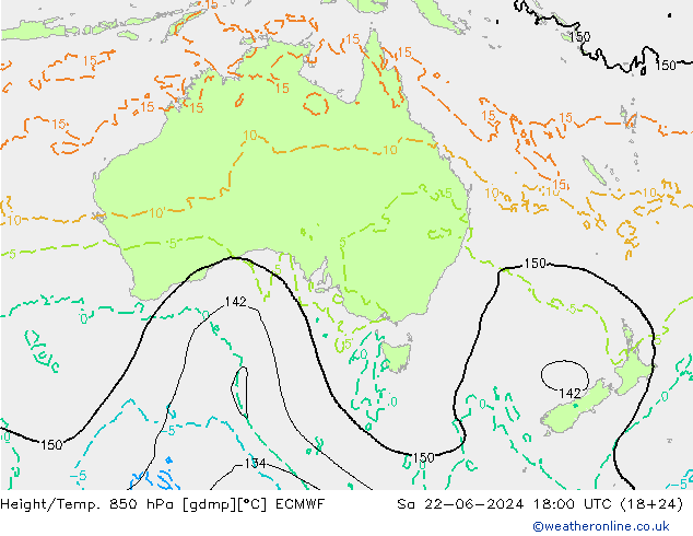 Z500/Rain (+SLP)/Z850 ECMWF sáb 22.06.2024 18 UTC