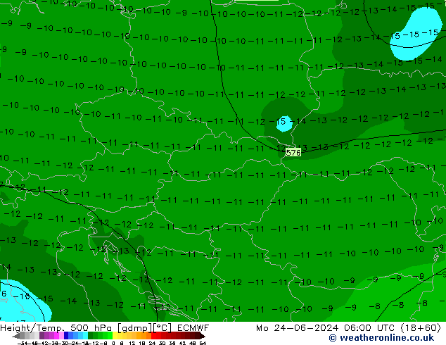 Z500/Rain (+SLP)/Z850 ECMWF lun 24.06.2024 06 UTC