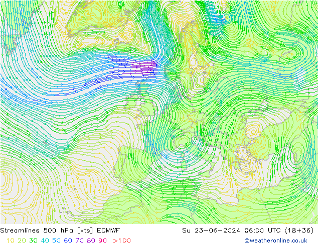  500 hPa ECMWF  23.06.2024 06 UTC