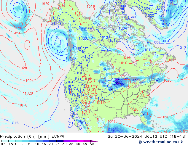 Z500/Rain (+SLP)/Z850 ECMWF sáb 22.06.2024 12 UTC