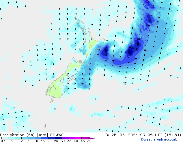 Z500/Rain (+SLP)/Z850 ECMWF Tu 25.06.2024 06 UTC