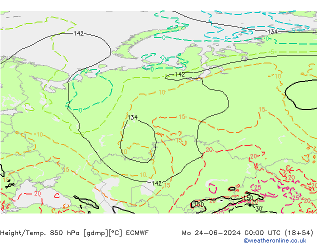 Z500/Regen(+SLP)/Z850 ECMWF ma 24.06.2024 00 UTC