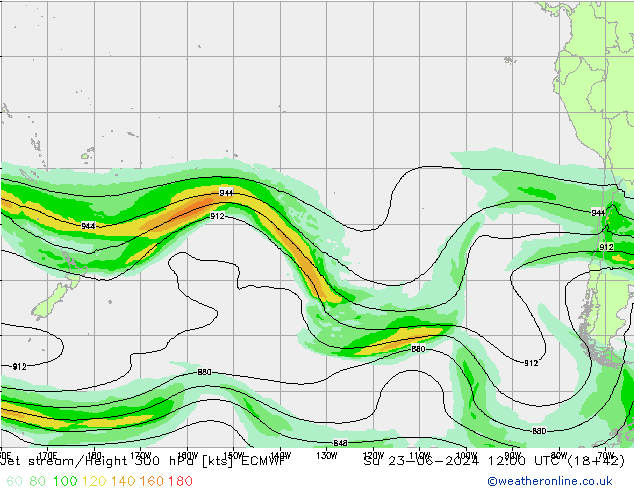 Corrente a getto ECMWF dom 23.06.2024 12 UTC