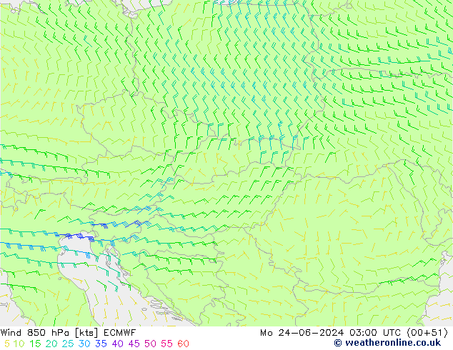 Vent 850 hPa ECMWF lun 24.06.2024 03 UTC