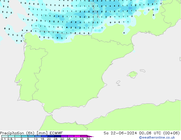 Z500/Rain (+SLP)/Z850 ECMWF Sa 22.06.2024 06 UTC