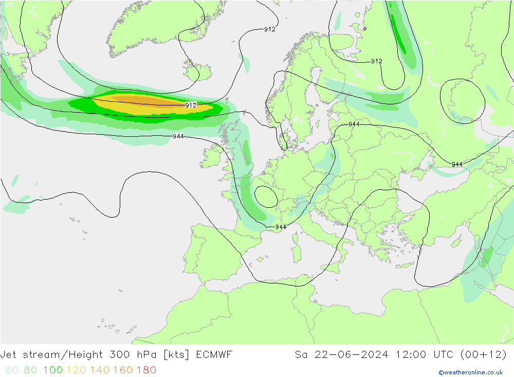 Jet Akımları ECMWF Cts 22.06.2024 12 UTC