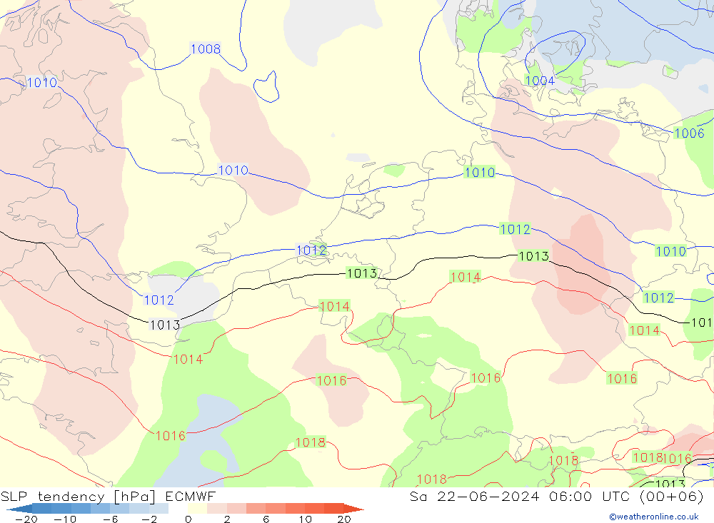 变压 ECMWF 星期六 22.06.2024 06 UTC