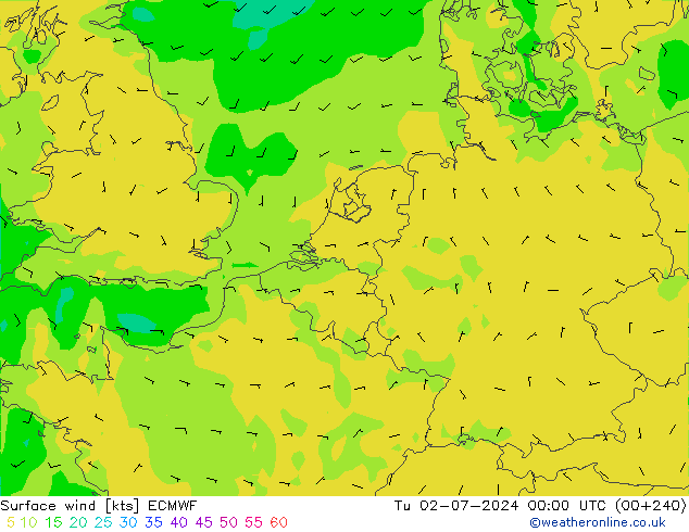  10 m ECMWF  02.07.2024 00 UTC