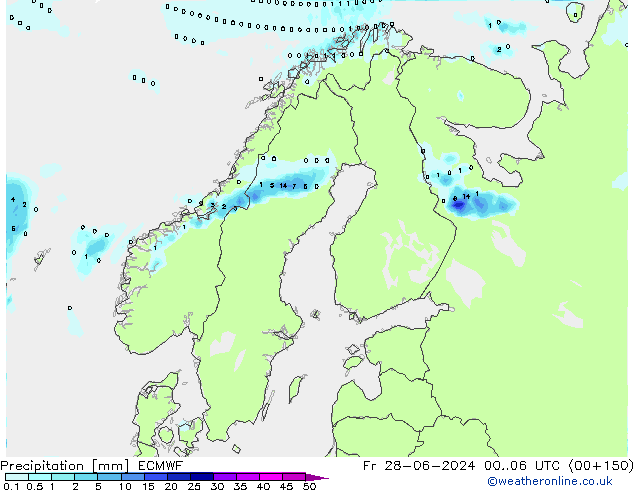 Yağış ECMWF Cu 28.06.2024 06 UTC