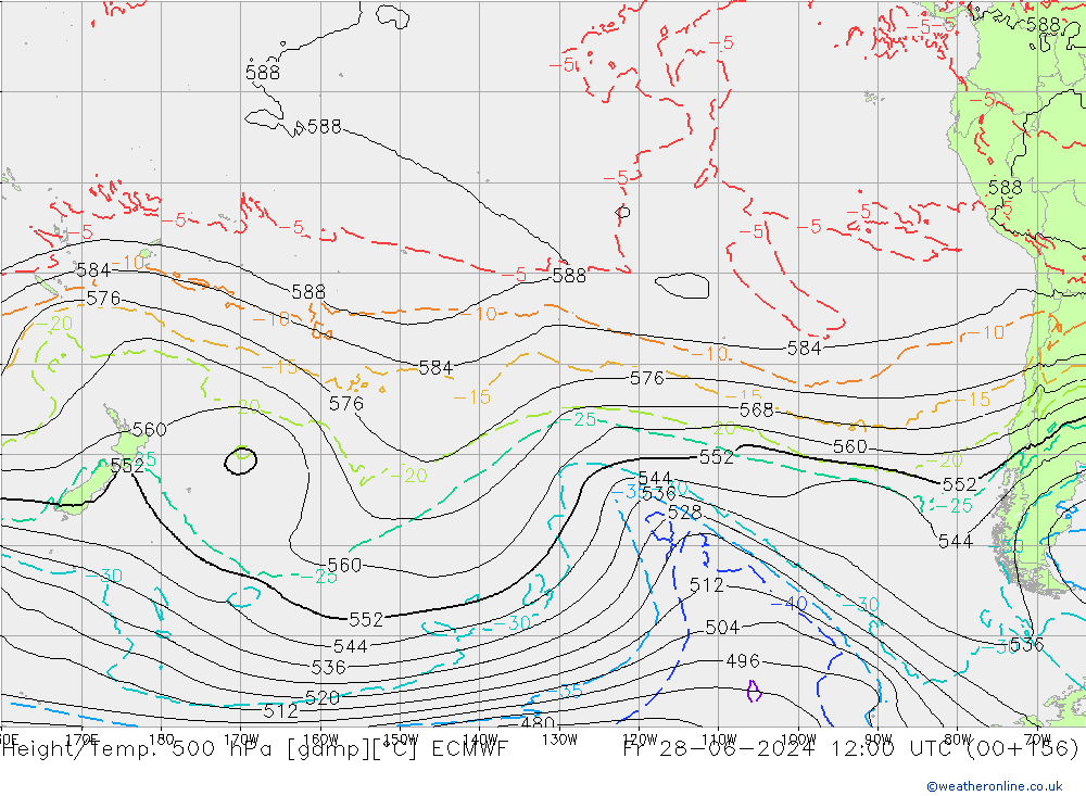 Z500/Rain (+SLP)/Z850 ECMWF Sex 28.06.2024 12 UTC