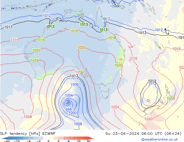 tendencja ECMWF nie. 23.06.2024 06 UTC