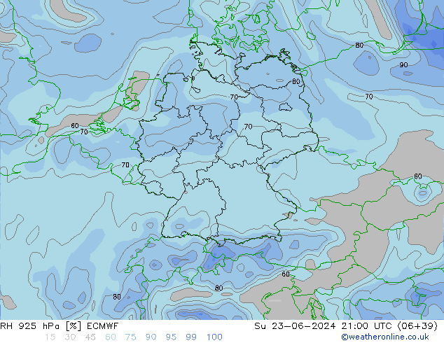 RV 925 hPa ECMWF zo 23.06.2024 21 UTC