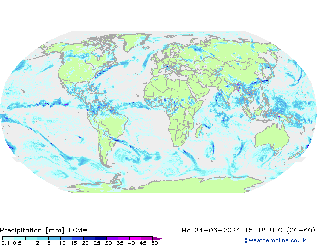 Yağış ECMWF Pzt 24.06.2024 18 UTC