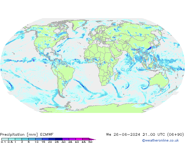 Srážky ECMWF St 26.06.2024 00 UTC