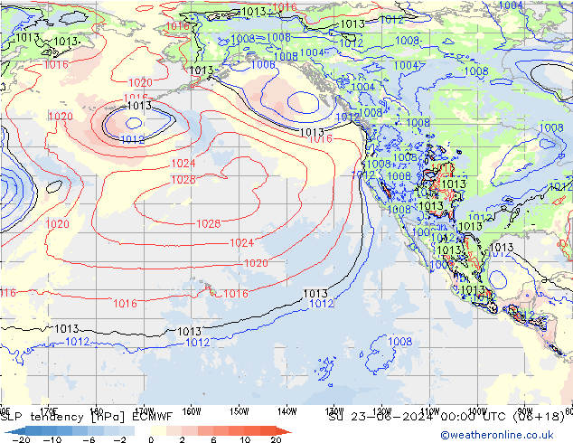 Y. Basıncı eğilimi ECMWF Paz 23.06.2024 00 UTC
