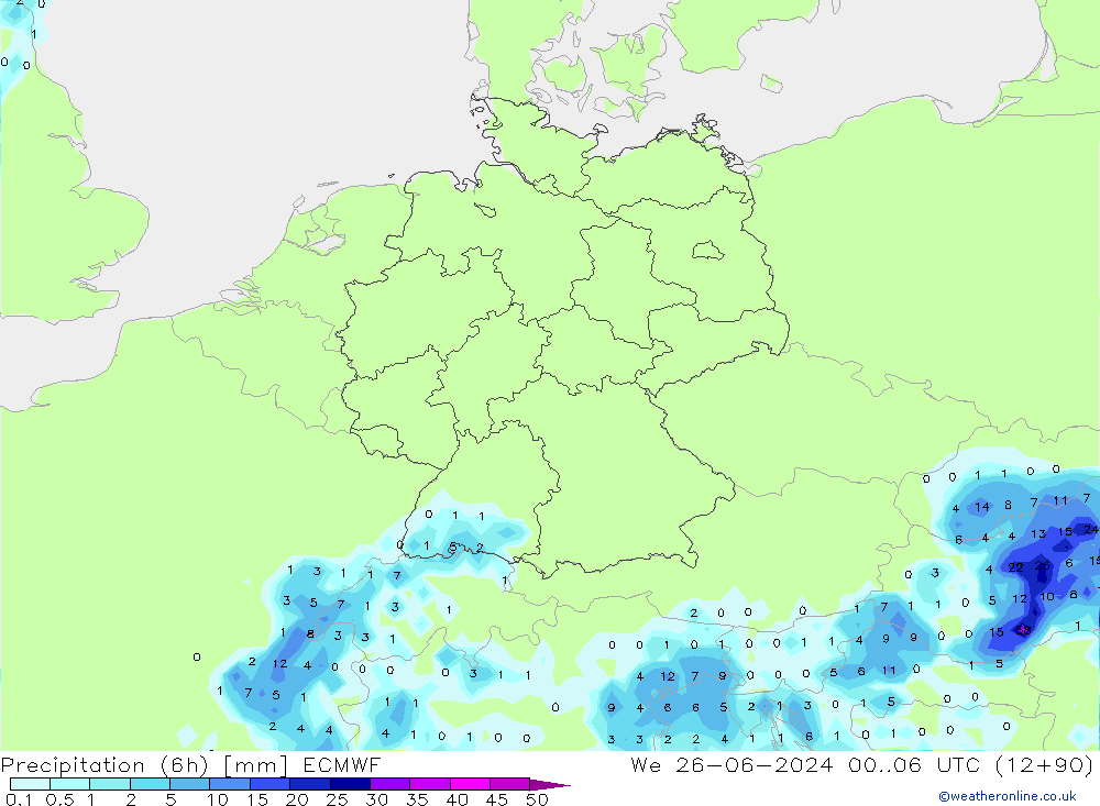 Z500/Rain (+SLP)/Z850 ECMWF mié 26.06.2024 06 UTC