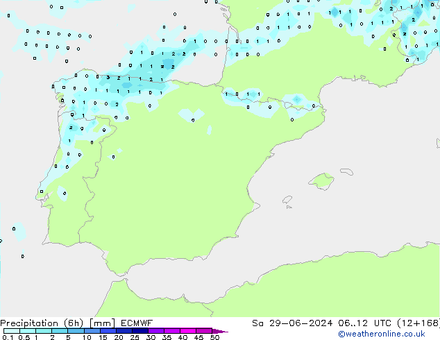 Z500/Regen(+SLP)/Z850 ECMWF za 29.06.2024 12 UTC