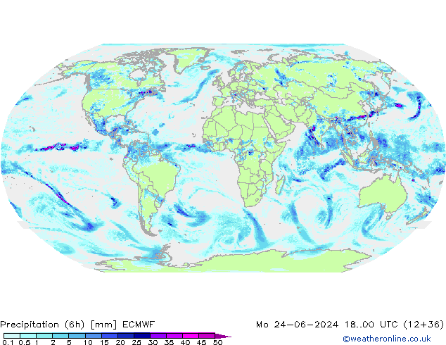 Z500/Rain (+SLP)/Z850 ECMWF Mo 24.06.2024 00 UTC