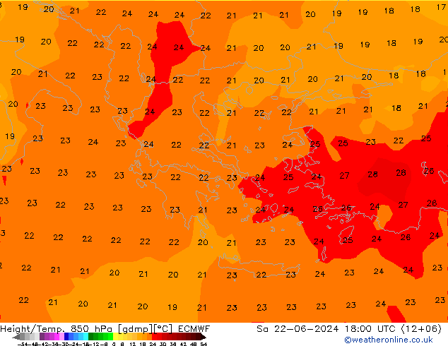 Z500/Rain (+SLP)/Z850 ECMWF so. 22.06.2024 18 UTC