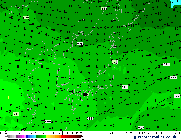 Z500/Regen(+SLP)/Z850 ECMWF vr 28.06.2024 18 UTC