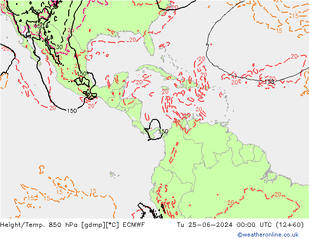 Z500/Rain (+SLP)/Z850 ECMWF mar 25.06.2024 00 UTC