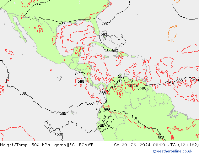 Z500/Rain (+SLP)/Z850 ECMWF sam 29.06.2024 06 UTC