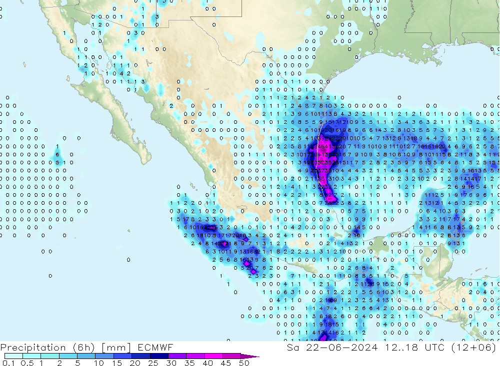 Z500/Rain (+SLP)/Z850 ECMWF Sa 22.06.2024 18 UTC