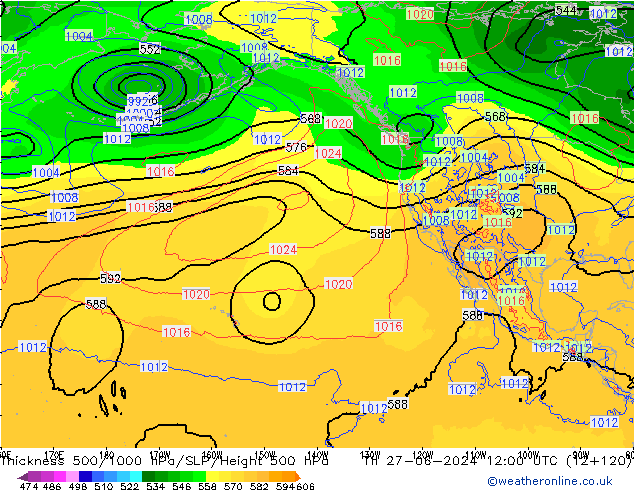 Thck 500-1000hPa ECMWF Qui 27.06.2024 12 UTC