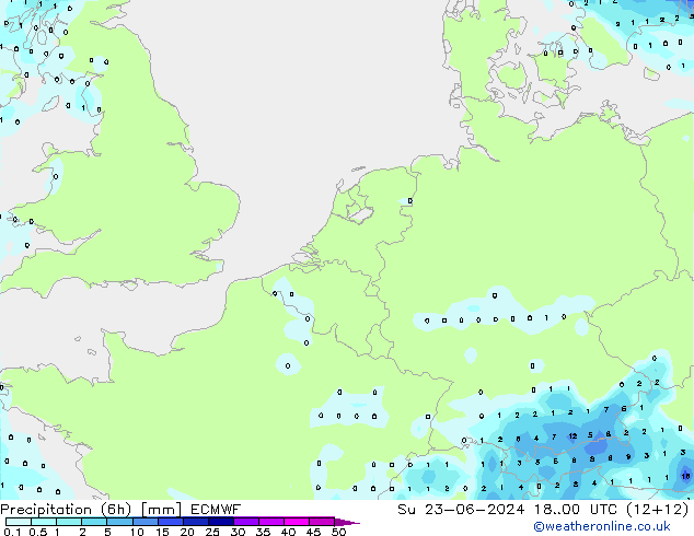 Z500/Rain (+SLP)/Z850 ECMWF Dom 23.06.2024 00 UTC